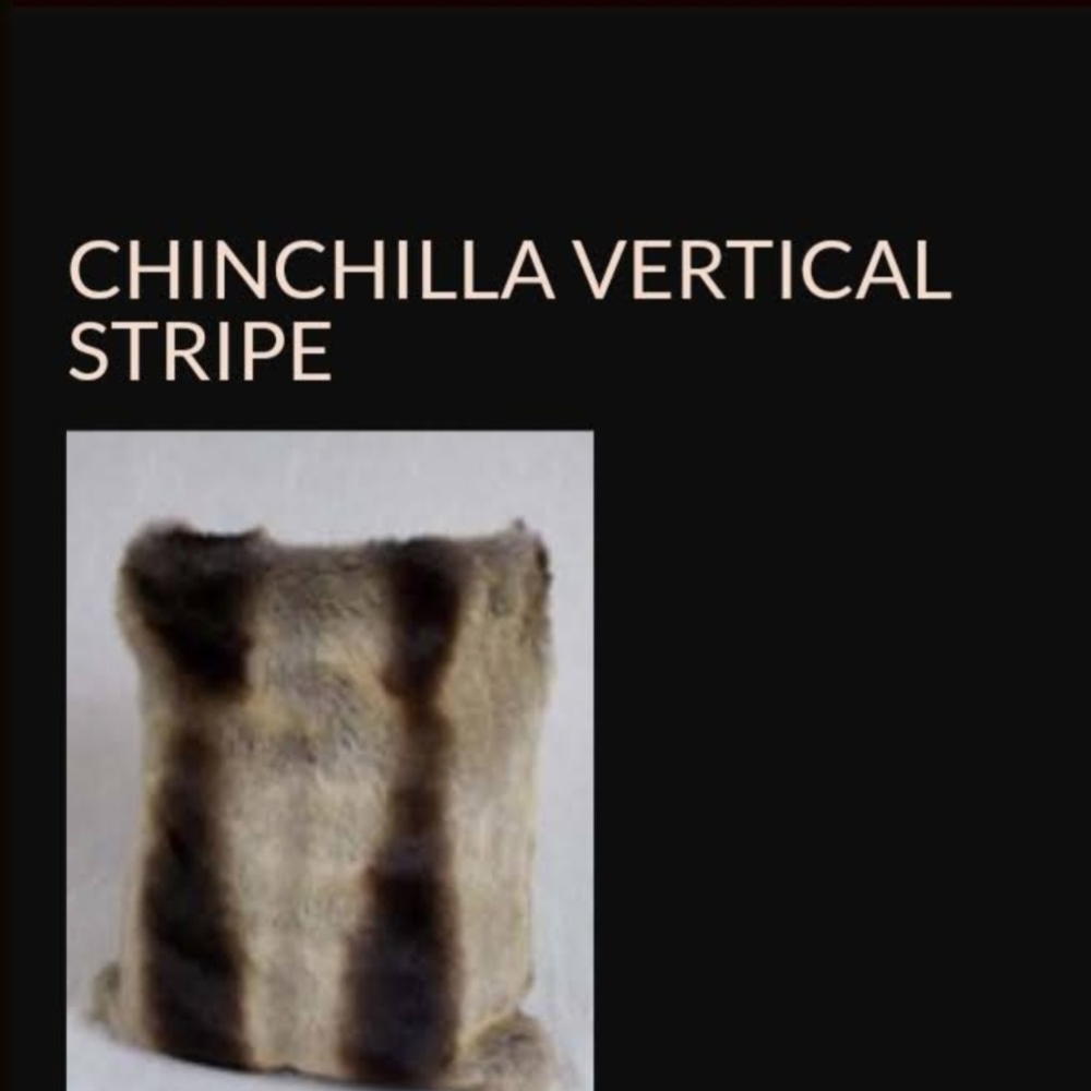 Chinchilla Vertical Stripe Fur Pillow